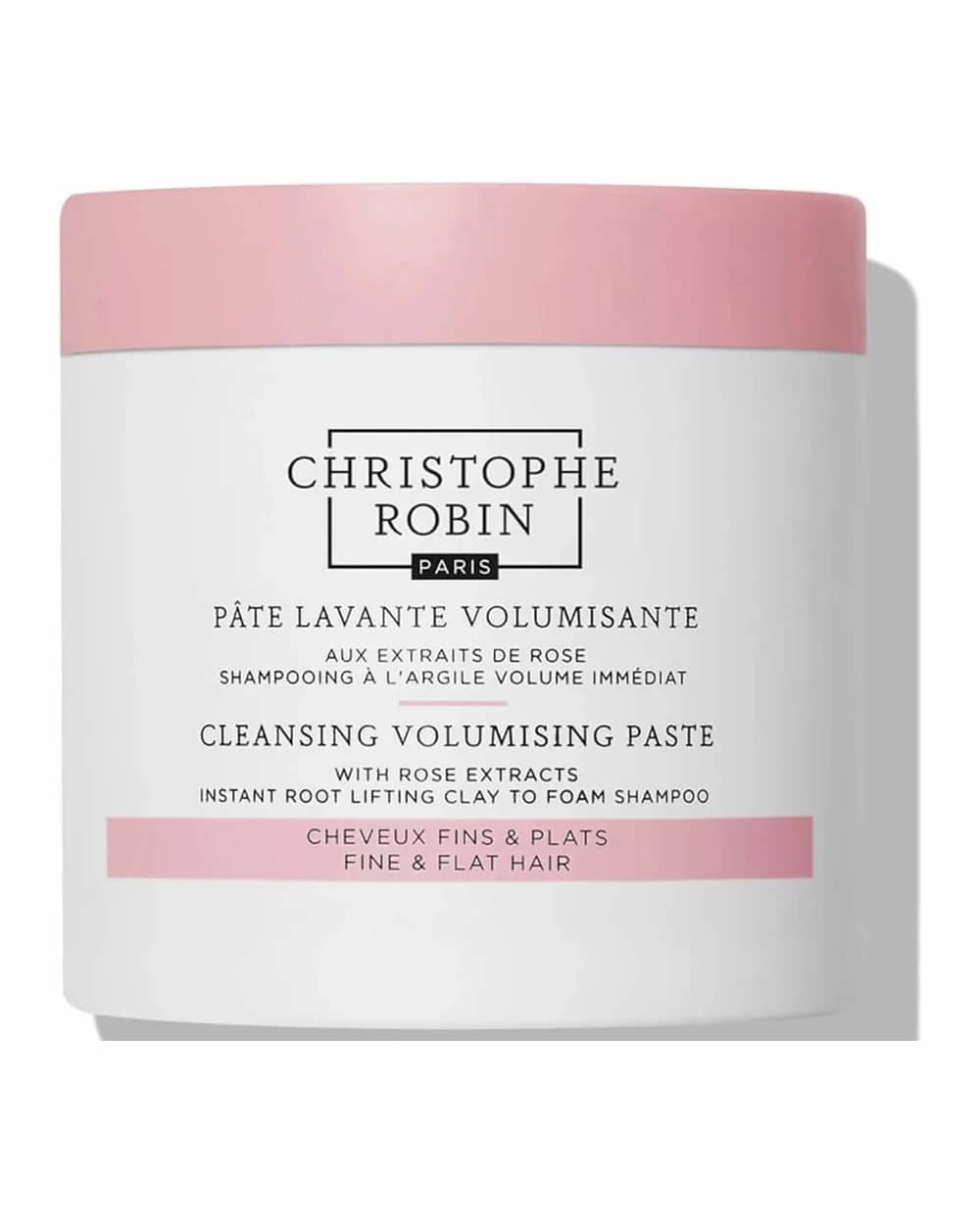 Christophe Robin Pasta Detergente Volumizzante con Pura Argilla Rassoul e rosa 250ml