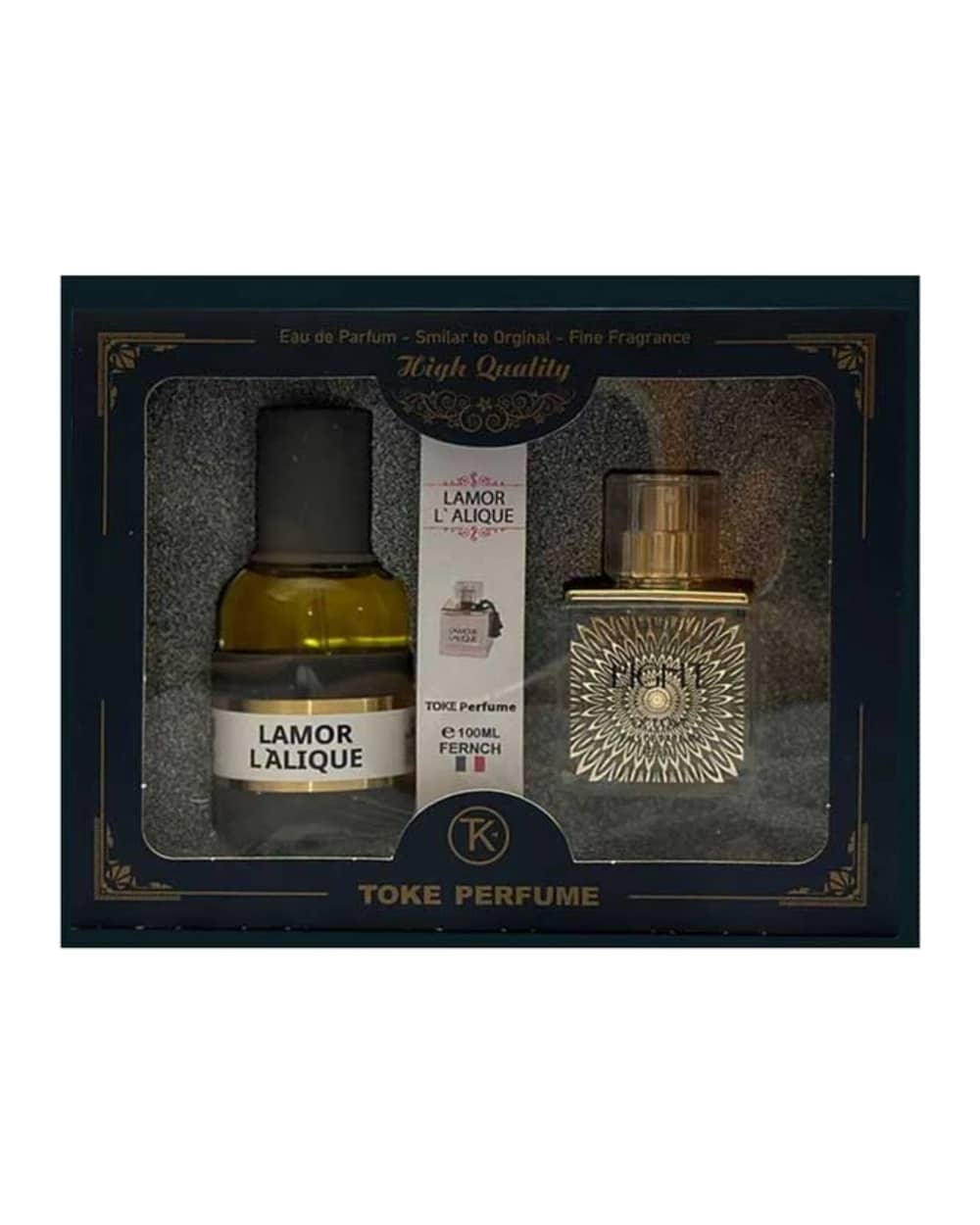 ست ادکلن و عطر جیبی زنانه توک مدل Lamor Lalique