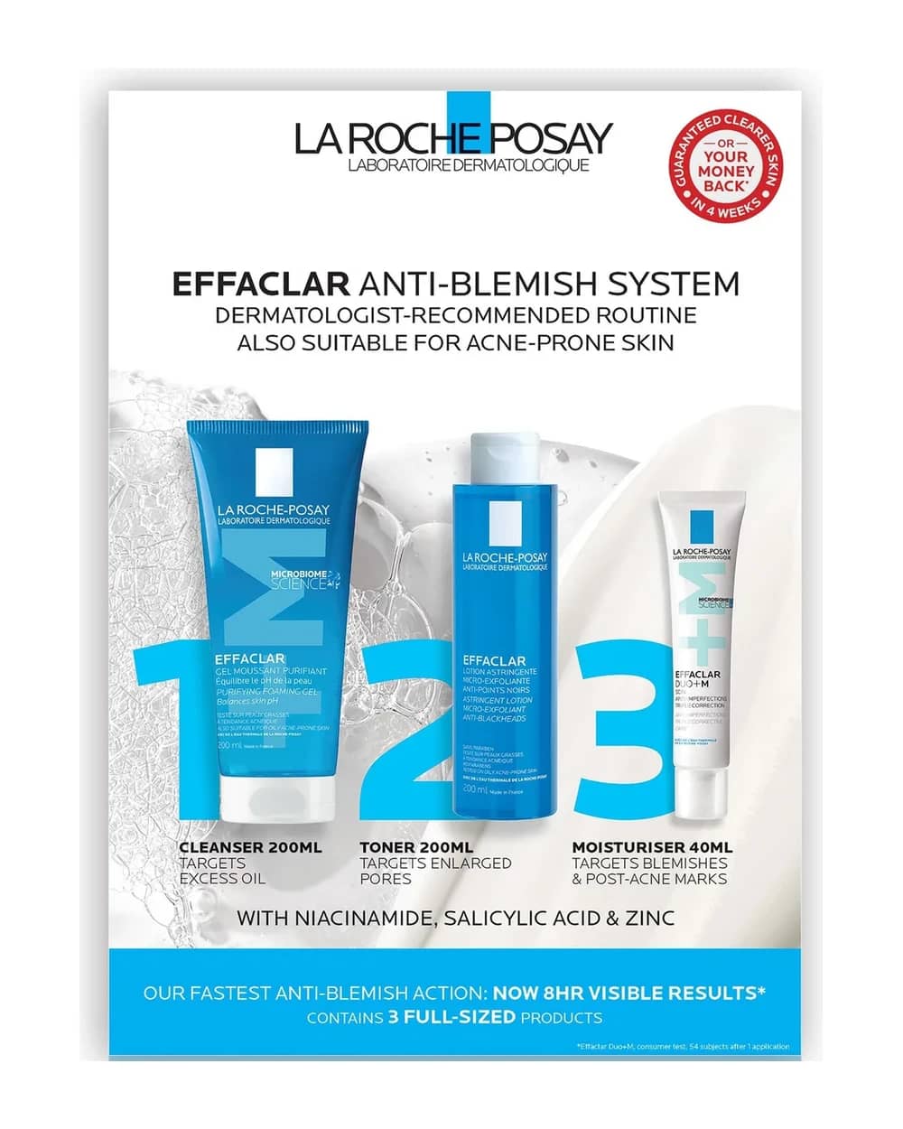 La Roche-Posay Cofanetto Effaclar Sistema in 3 Fasi Anti-iperfezioni 440 ml