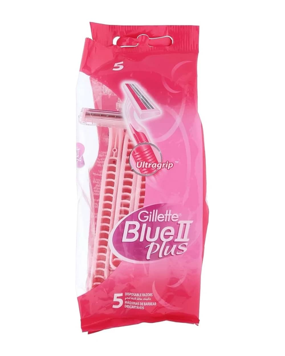 خودتراش 2 تیغه 5 عددی بانوان Blue Plus ژیلت