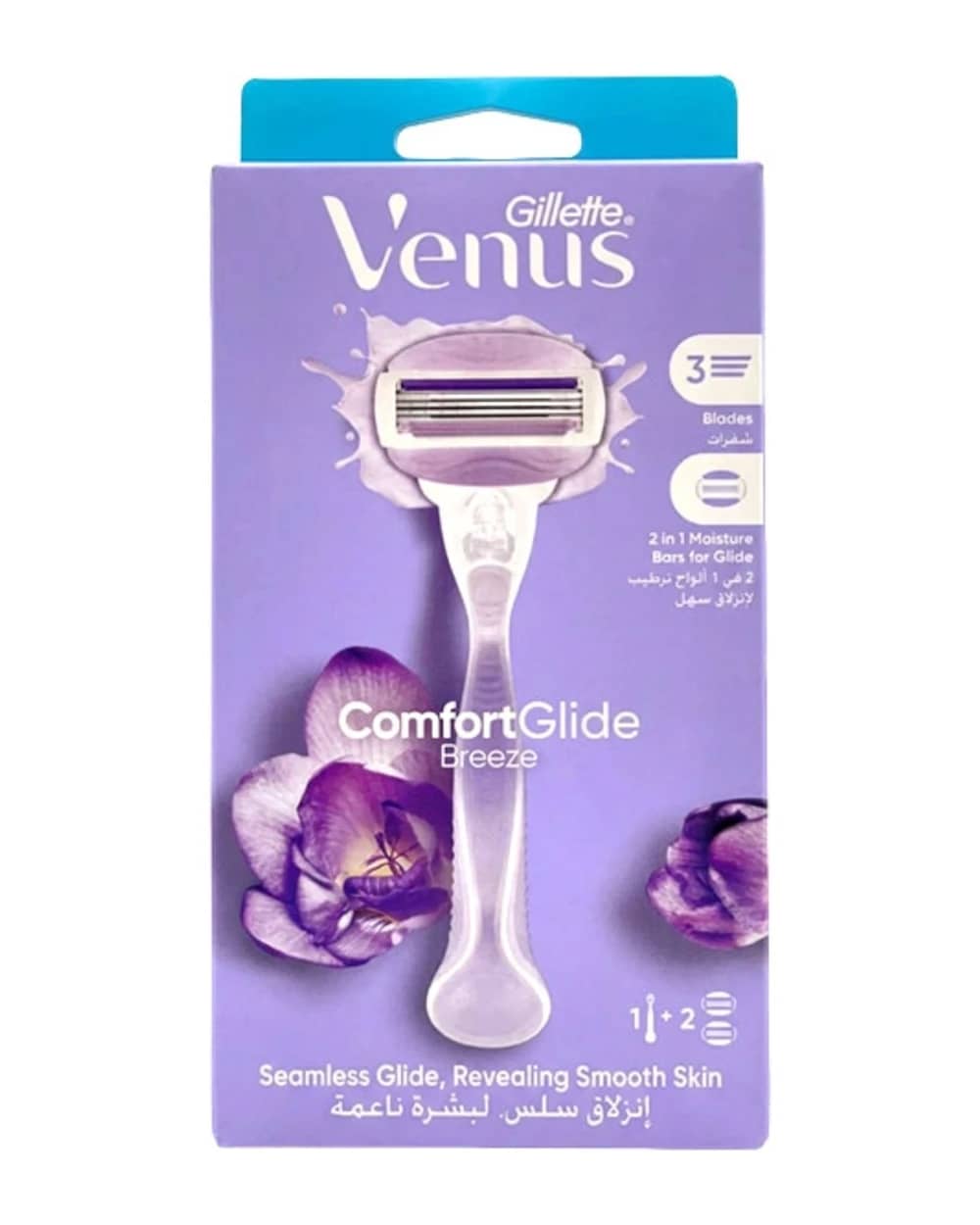 خودتراش 3 تیغه همراه با 2 سری Comfortglide ونوس ژیلت