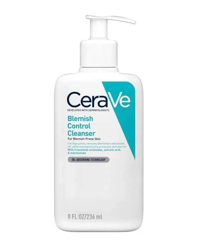 CeraVe Blemish Control Detergente viso con acido salicilico al 2% e niacinamide per pelli con imperfezioni 236ml