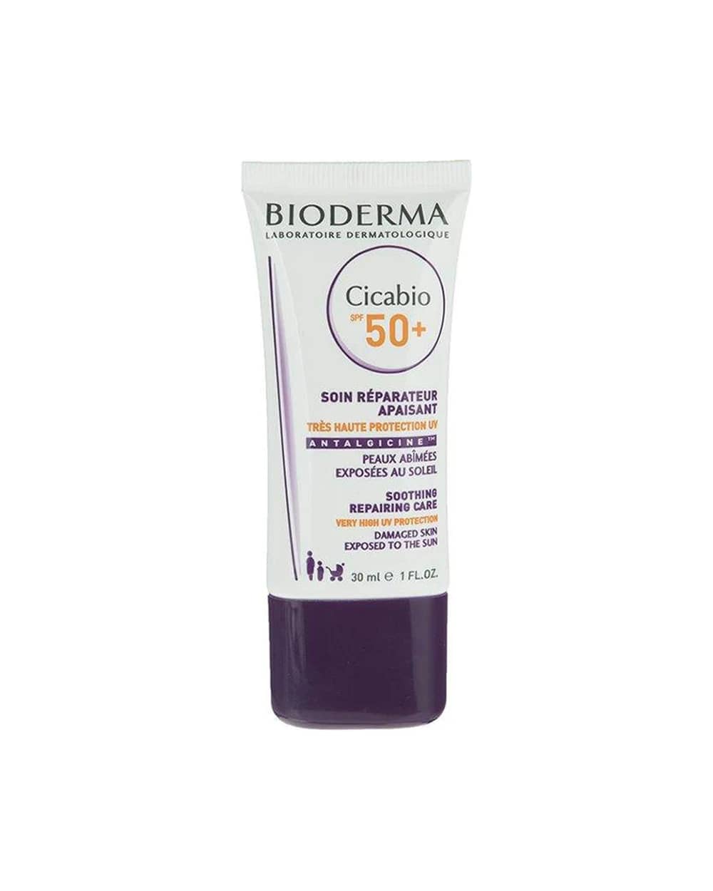 کرم ترمیم کننده پوست سیکابیو SPF50 بایودرما 30ml