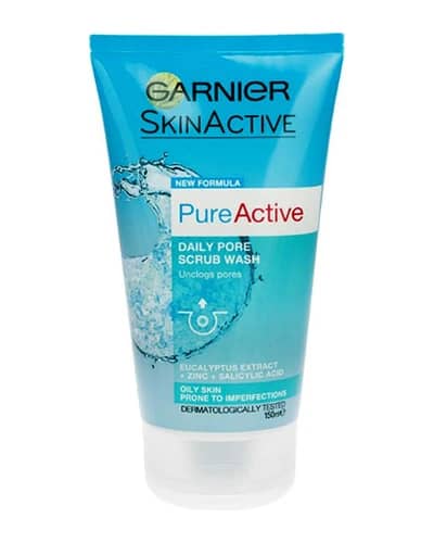 ژل اسکراب پاک کننده پوست پیور اکتیو گارنیه 150ml