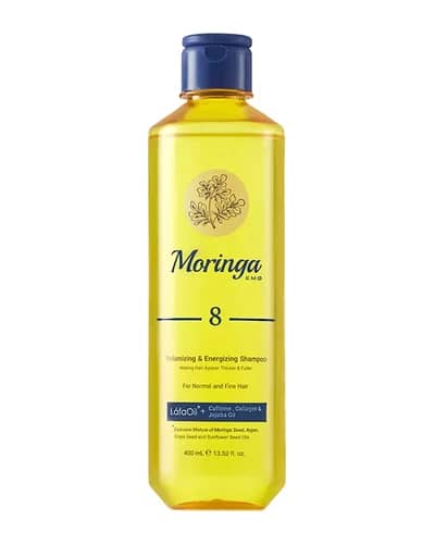 شامپو حجم دهنده موهای معمولی و نازک 8 مورینگا امو 400ml