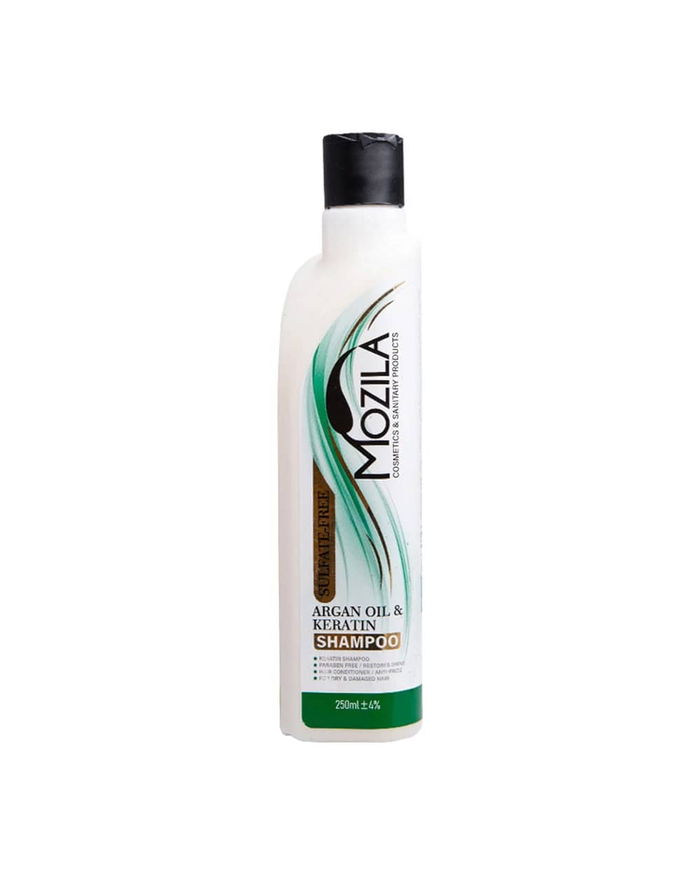 شامپو فاقد سولفات حاوی کراتین و روغن آرگان موزیلا 250ml