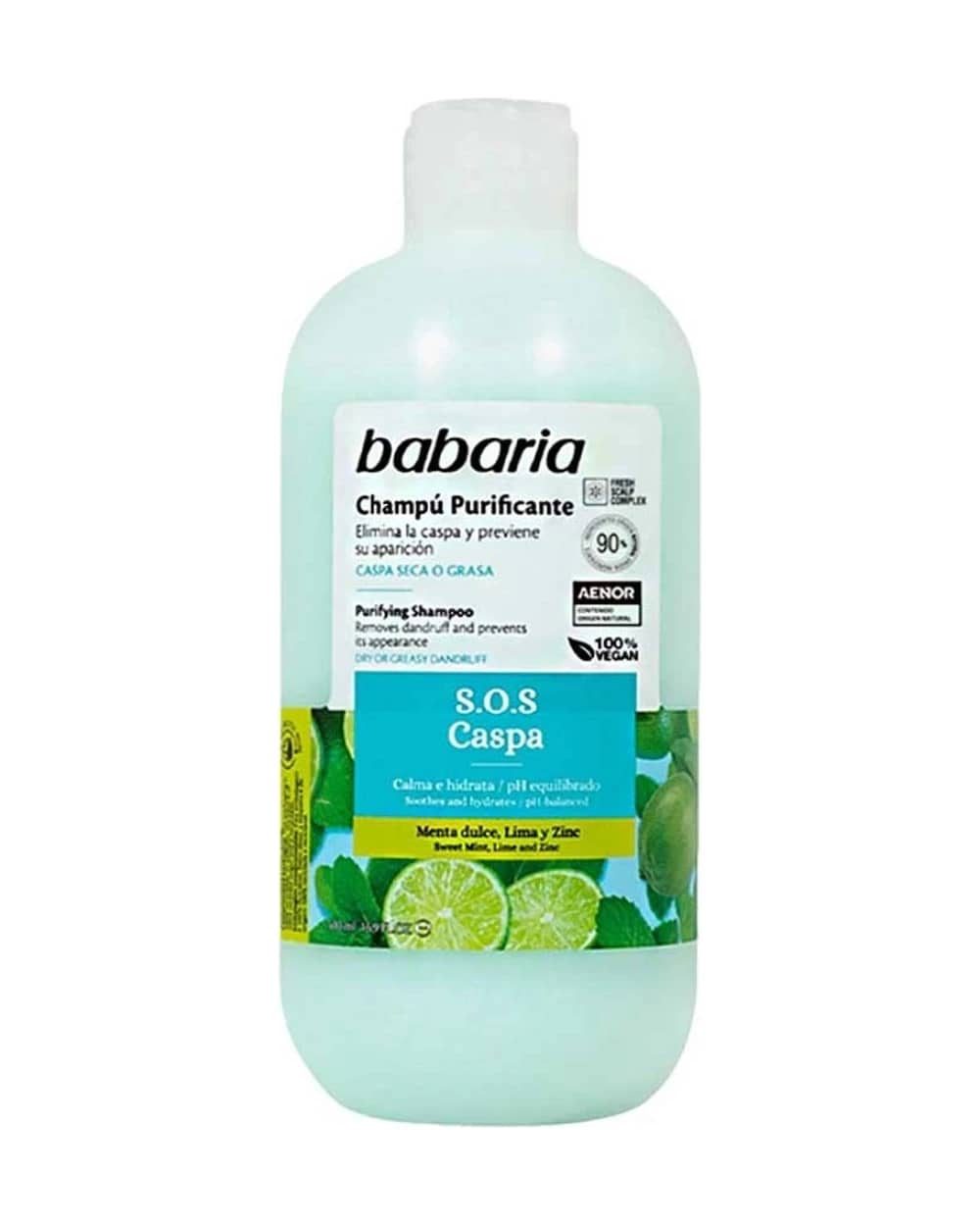 شامپو ضد شوره باباریا حاوی عصاره لیمو و نعنا 500ml