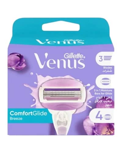 یدک خودتراش 3 تیغه 4 عددی ونوس ژیلت Comfortglide Breeze