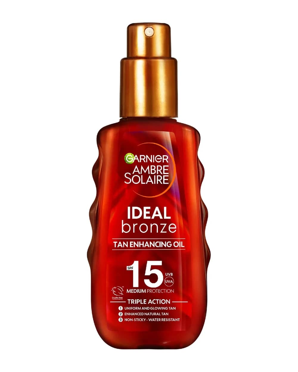 Garnier Ambre Solaire Ideal Bronze Olio Spray Protezione Solare con Acceleratore di Abbronzatura SPF 15 150 ml