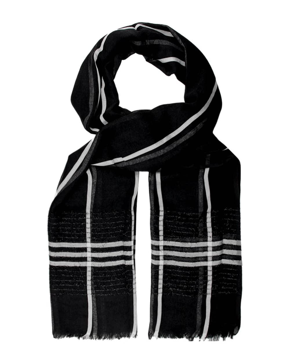 شال مشکی طرح دار کد 32001