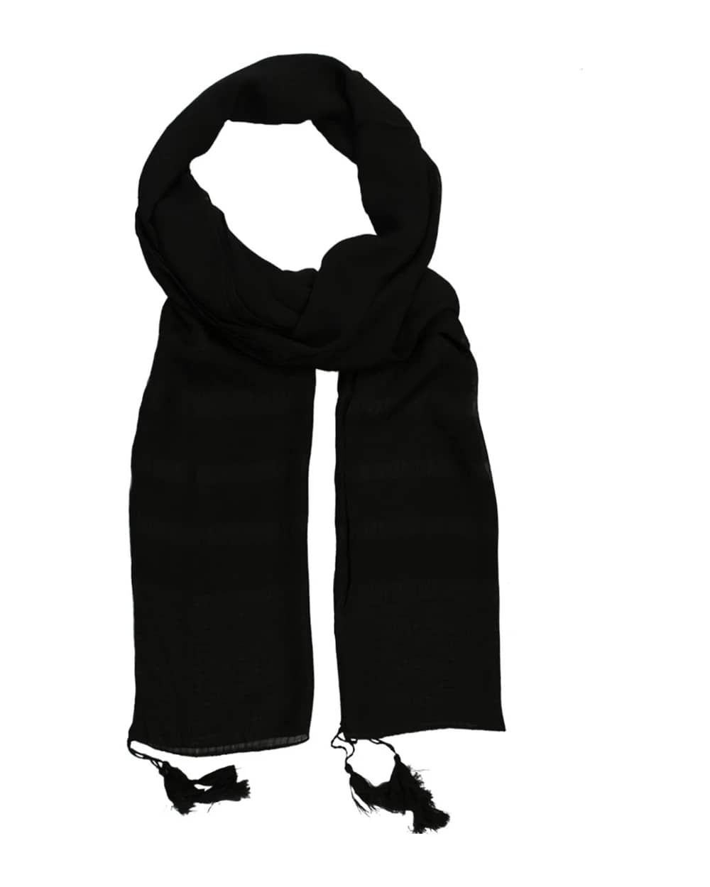 شال طرح اسکارلت مشکی کد 5012