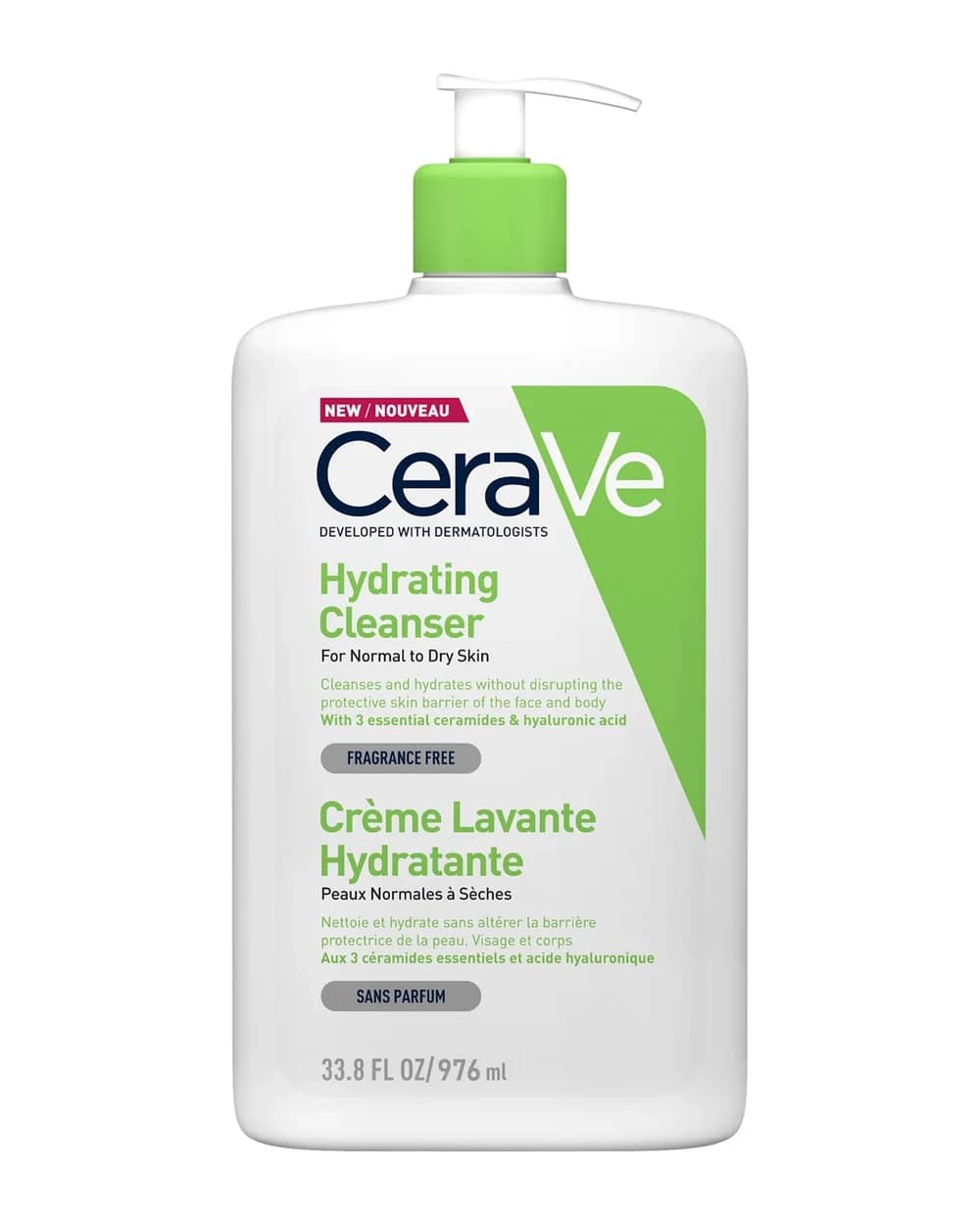 CeraVe Detergente Idratante con Acido Ialuronico per Pelle da Normale a Secca 1000 ml