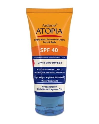کرم ضدآفتاب رطوبت رسان پوست خشک SPF40 آردن آتوپیا 50ml