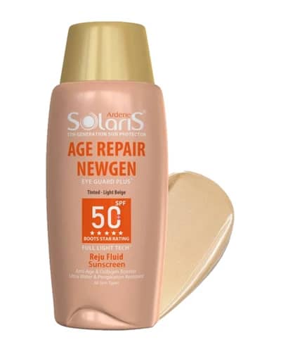 فلوئید ضد آفتاب رنگی ضد چروک آردن سولاریس Age Repair SPF50