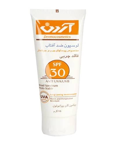 لوسیون ضدآفتاب پوست چرب آردن SPF30 فاقد چربی 75gr