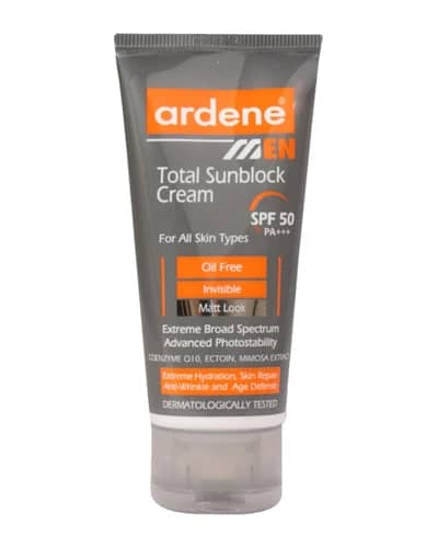 کرم ضد آفتاب آقایان آردن spf50 فاقد چربی 50ml