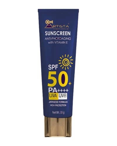 ضد آفتاب آرتیستا spf50 ضد چروک
