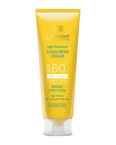 کرم ضد آفتاب بی رنگ پوست نرمال تا خشک SPF60 سینره 50ml