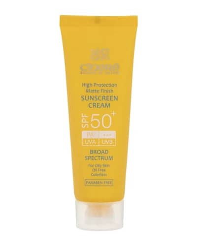کرم ضد آفتاب بی رنگ سینره پوست چرب spf50