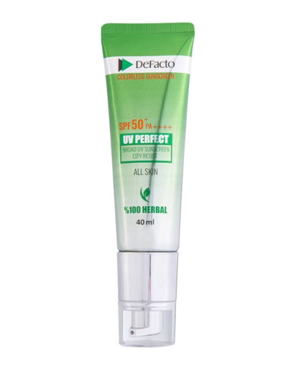 ضدآفتاب بی رنگ SPF50 دیفکتو انواع پوست 40ml