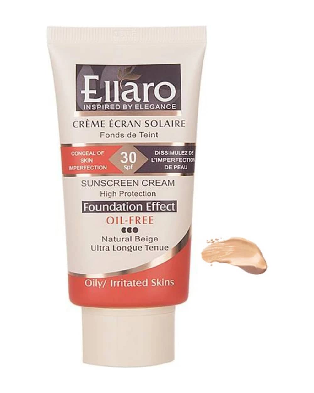 کرم ضد آفتاب رنگی فاقد چربی SPF30 الارو 40ml