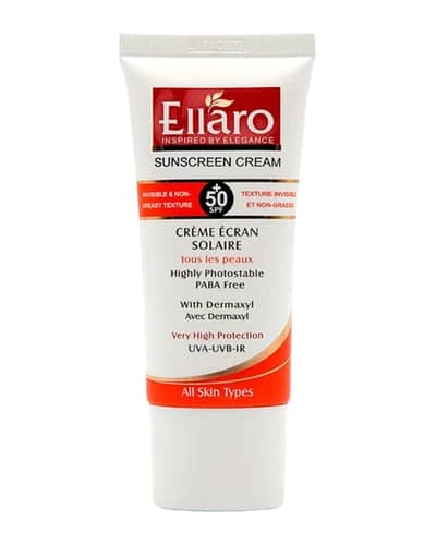 کرم ضد آفتاب بی رنگ انواع پوست SPF50 الارو 50ml