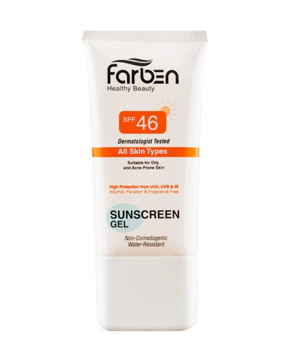 ژل ضد آفتاب فاربن SPF46 پوست چرب و مستعد آکنه 50ml