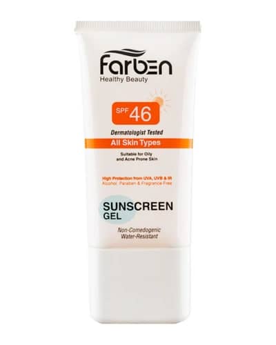 ژل ضد آفتاب فاربن SPF46 پوست چرب و مستعد آکنه 50ml
