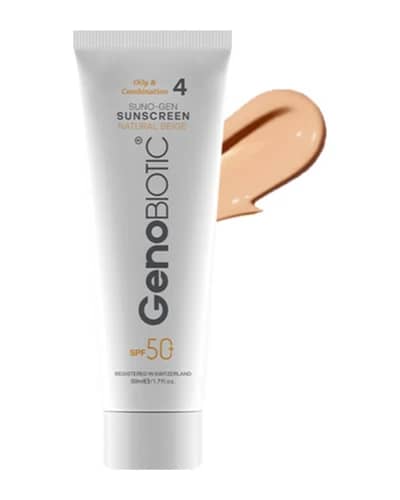 ضد آفتاب رنگی ژنوبایوتیک SPF50 پوست چرب