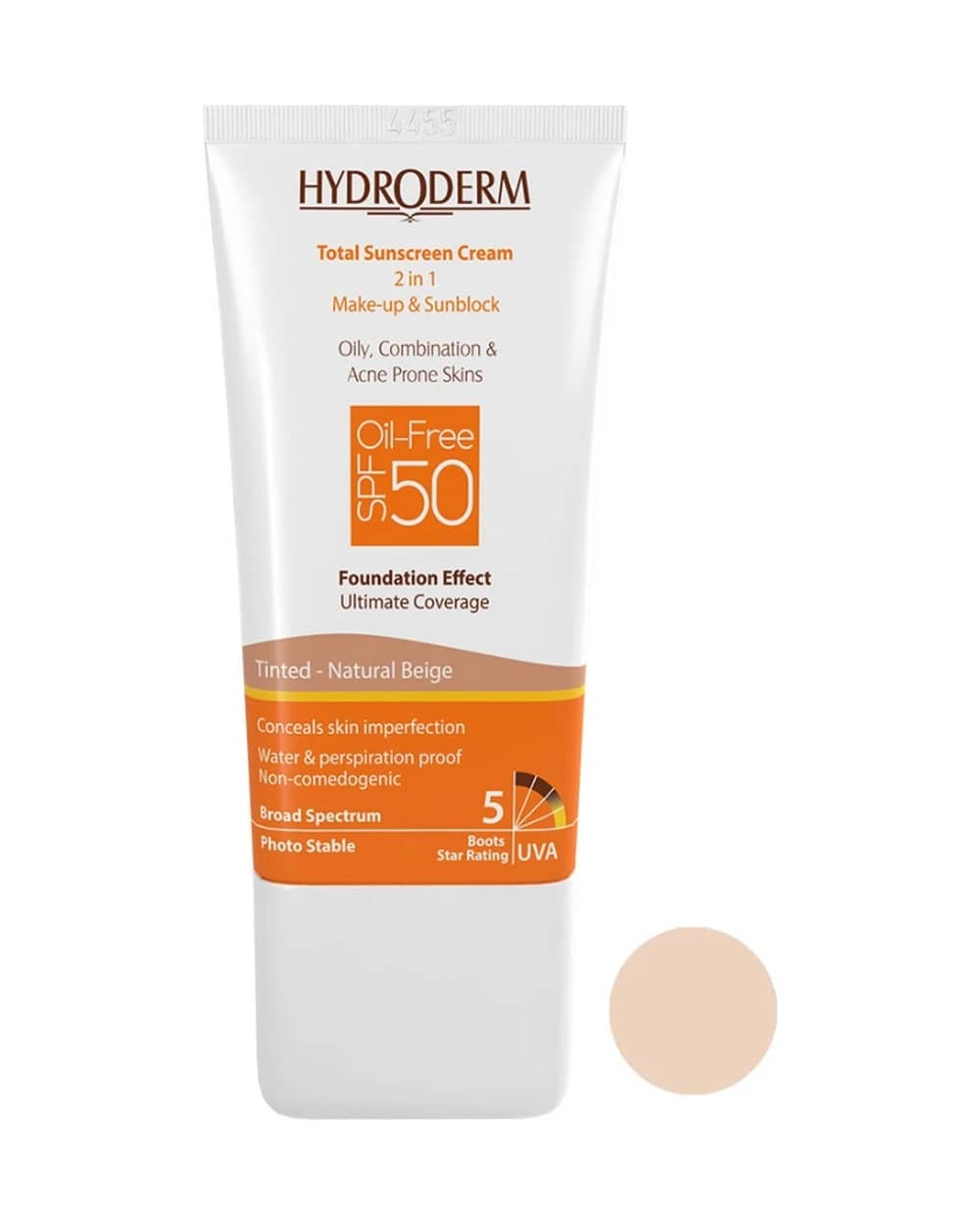 کرم ضد آفتاب رنگی هیدرودرم کرم پودری فاقد چربی SPF50