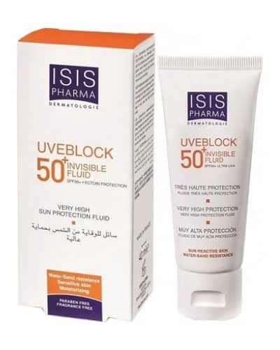 فلوئید ضد آفتاب SPF50 بی رنگ آیسیس فارما 40ml