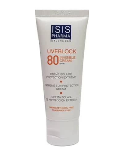 کرم ضد آفتاب مینرالSPF80 بی رنگ آیسیس فارما 40ml