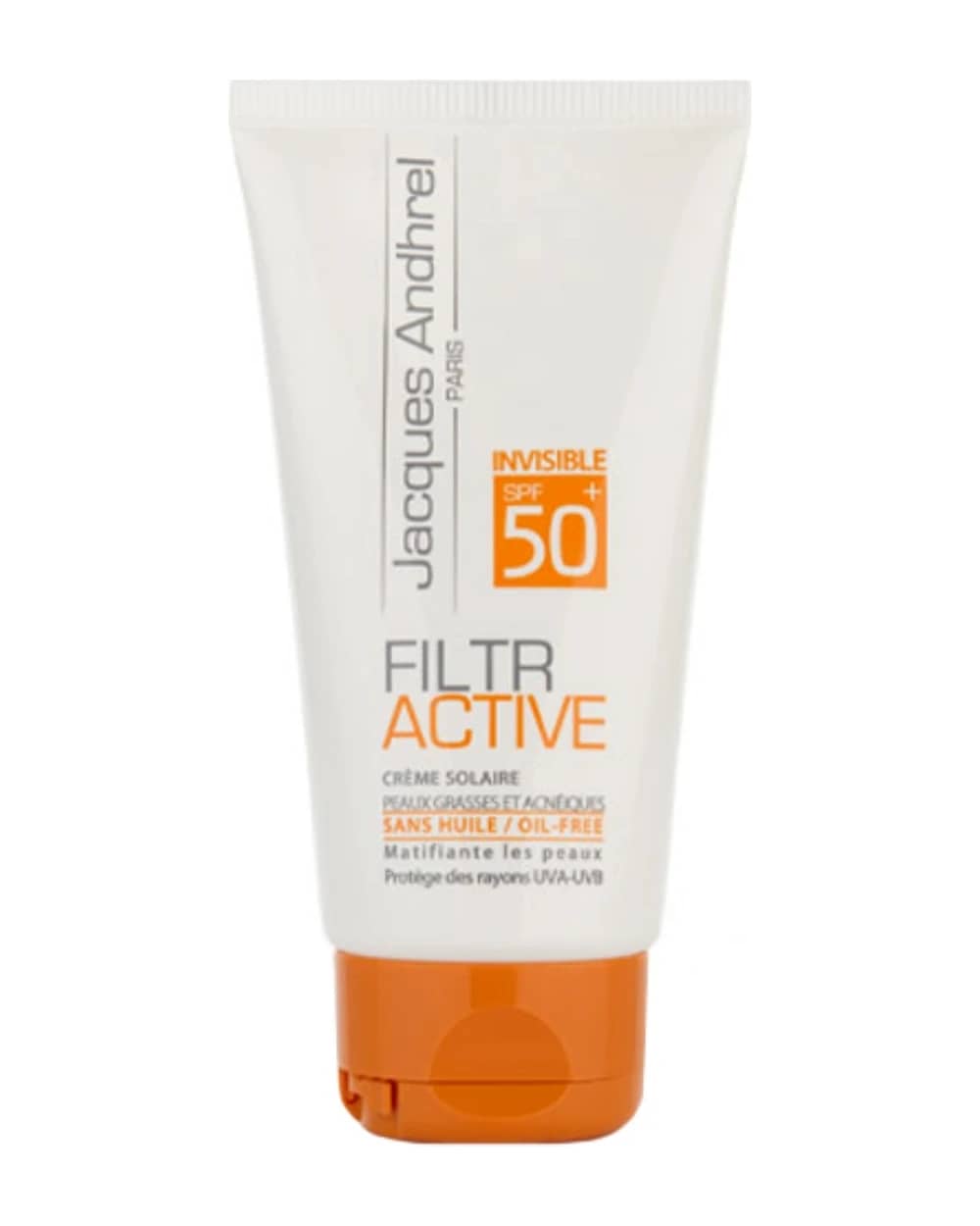 کرم ضدآفتاب بی رنگ ژاک آندرل پاریس پوست چرب و مستعد آکنه SPF50