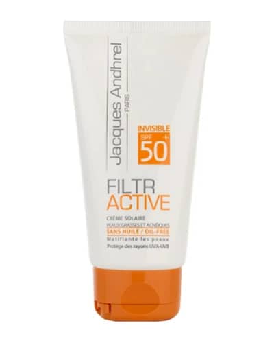 کرم ضدآفتاب بی رنگ ژاک آندرل پاریس پوست چرب و مستعد آکنه SPF50
