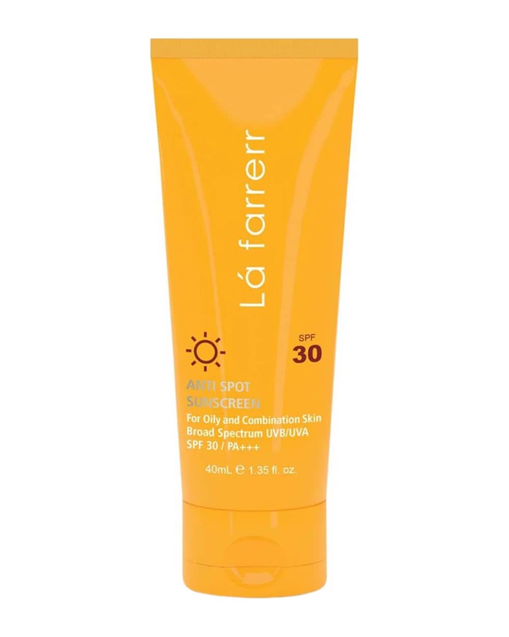 کرم ضد آفتاب و ضد لک بی رنگ پوست های چرب و مستعد آکنه SPF30 لافارر 40ml