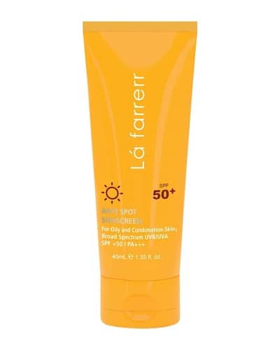 کرم ضد آفتاب و ضد لک بی رنگ پوست های چرب و مستعد آکنه SPF50 لافارر 40ml