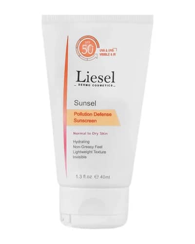 کرم ضد آفتاب بی رنگ پوست های خشک و نرمال SPF50 لایسل 40ml