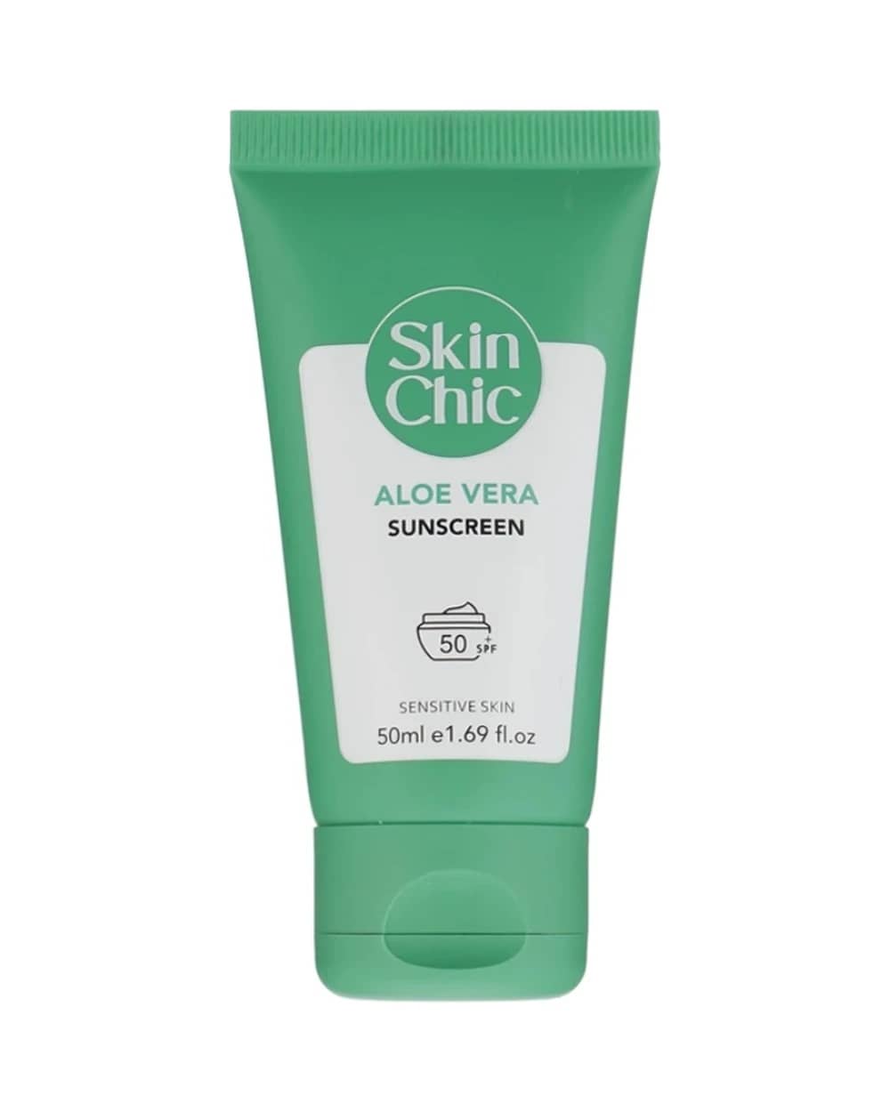 کرم ضد آفتاب اسکین شیک پوست حساس SPF50 عصاره آلوئه ورا 50ml