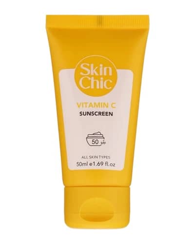 کرم ضد آفتاب اسکین شیک انواع پوست SPF50 حاوی ویتامین سی 50ml
