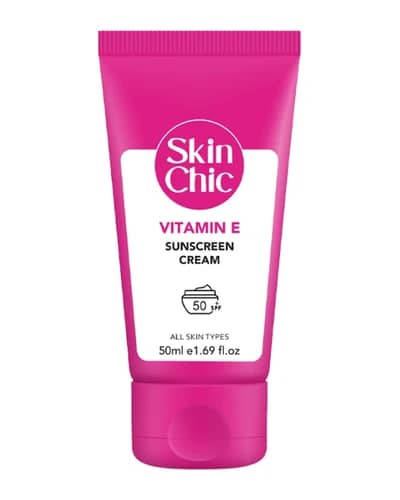 کرم ضد آفتاب SPF50 ویتامین E اسکین شیک 50ml
