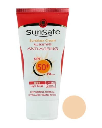 کرم ضد آفتاب رنگی ضد چروک سان سیف SPF50