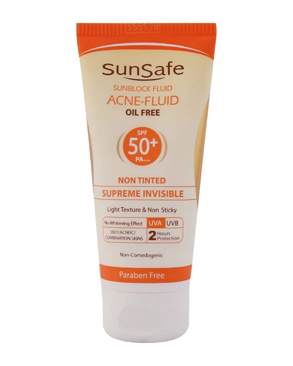 فلوئید ضد آفتاب سان سیف spf50 فاقد چربی بی رنگ 50ml