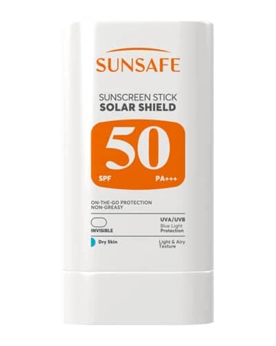 ضد آفتاب استیکی سولار شیلد سان سیف SPF50 مناسب پوست خشک‎