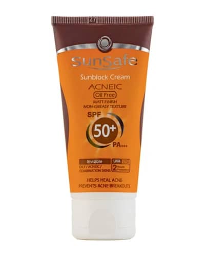 کرم ضد آفتاب SPF50 سان سیف پوست های چرب و آکنه ای