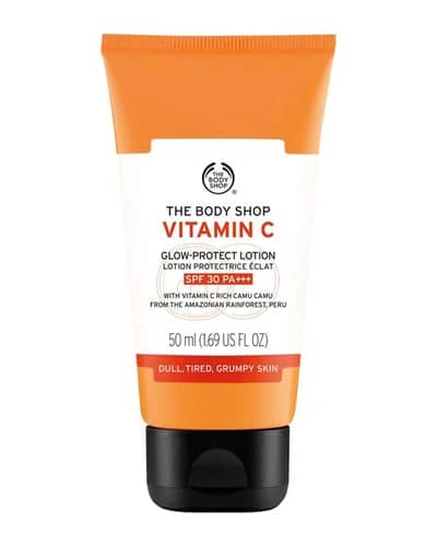 لوسیون ضد آفتاب و روشن کننده ویتامین سی SPF30 بادی شاپ 50ml