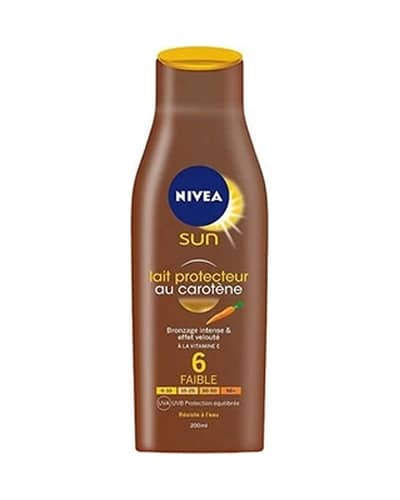 لوسیون برنزه کننده با آفتاب با عصاره هویج SPF 6 نیوا 250ml