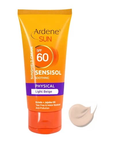 ضد آفتاب رنگی فاقد جاذب های شیمیایی SPF60 Sensisol آردن سان