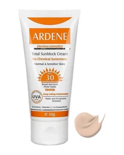 ضد آفتاب رنگی SPF30 آردن فاقد جاذب های شیمیایی