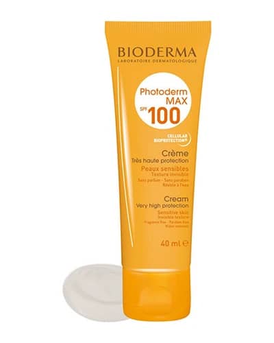 کرم ضد آفتاب بی رنگ Photoderm Max SPF100 بایودرما 40ml
