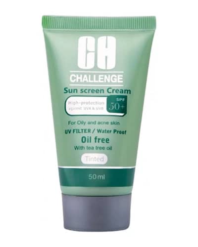 ضد آفتاب کرم پودری SPF50 پوست چرب و جوش دار چلنج 50ml